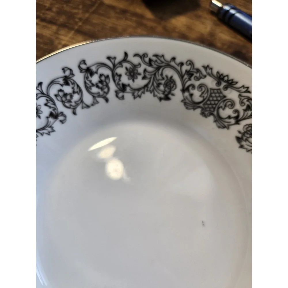 Vintage EKCO  Eterna Corsair Fine Porcelain China # 1301 set of 4 Soup‎ Bowls